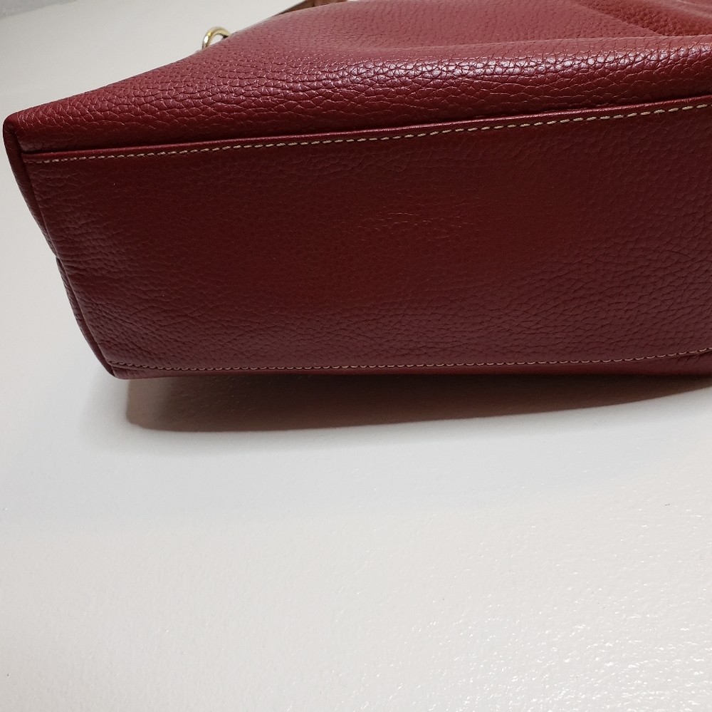 Authentic Dooney & Bourke Genuine Pebbled Leather Large Crossbody Bag Tote - Picture 10 of 16